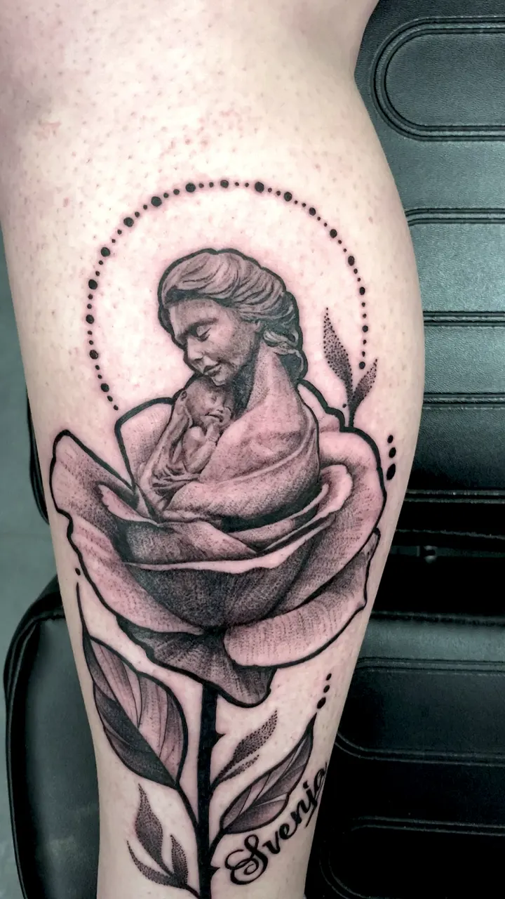 Video: Madonna mit Kind in einer Rose Tattoo - Spirit of 666 Oberhausen